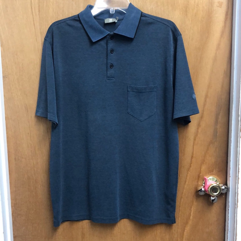 Classic Blue Polo Shirt with Short Sleeves